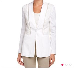 Elie Tahari White‎ Linen BlazerSize4 NWT$449Retail